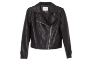 Savina Vegan Leather Jacket - Black