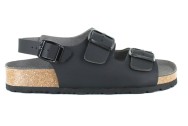 Three Strap Sandal - Black