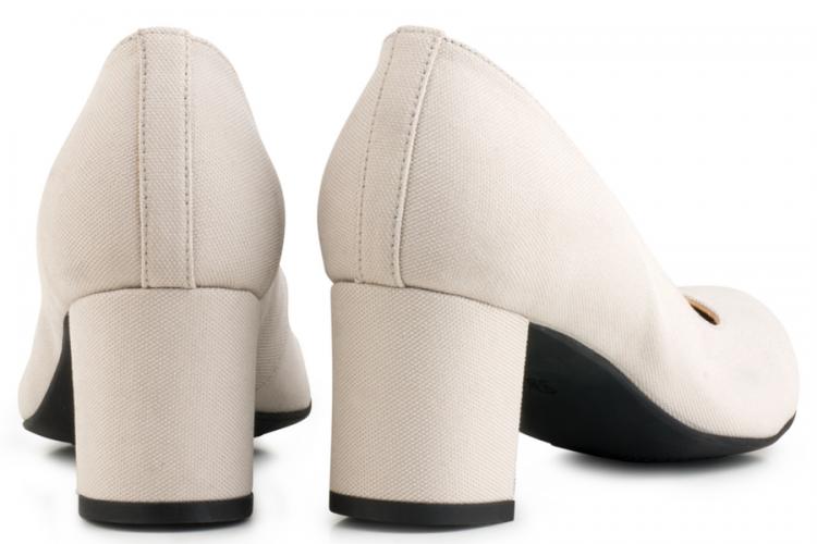 Eco Vegan Shoes Anna pump - Light grey