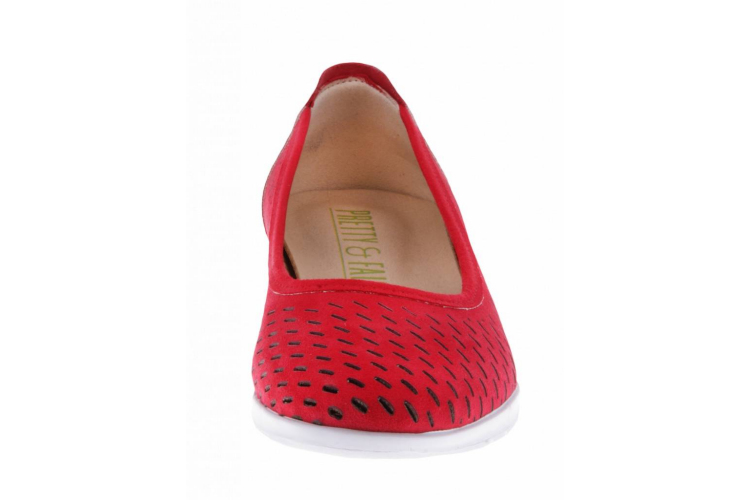 PRETTY&FAIR 17* Ballerina - rood met witte zool