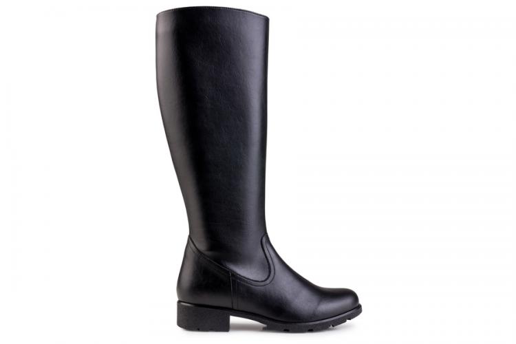 Eco Vegan Shoes Knee boot - Black