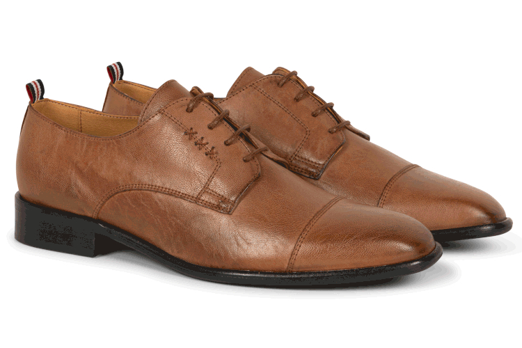 Gentleberg Albert Cap Toe Derby - Cognac