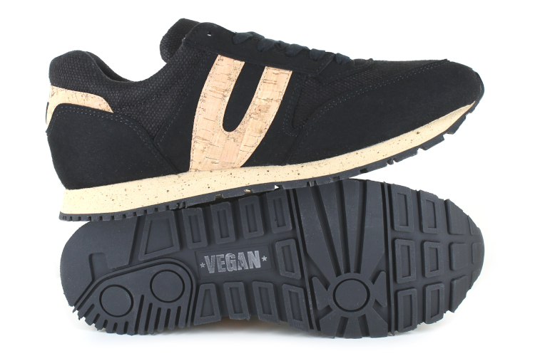Vegetarian Shoes Vegan Runner Hemp/Cork – Black