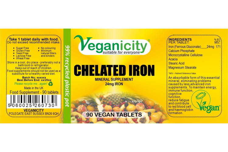Veganicity Ijzer - 24mg