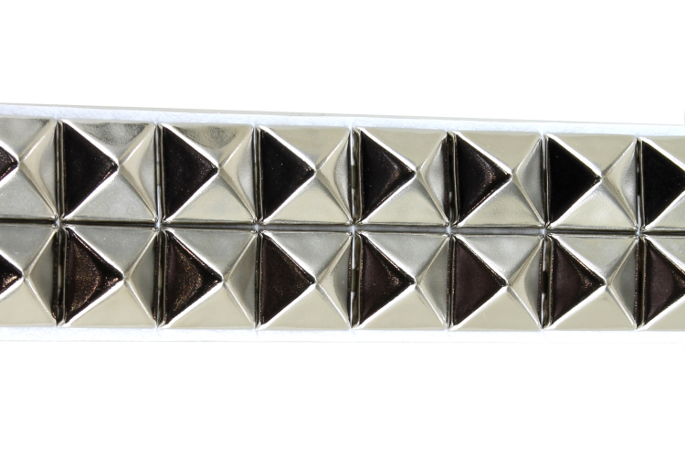 Vegetarian Shoes Studded Belt Pyramid - White