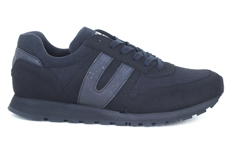 Vegetarian Shoes Vegan Runner Hemp/Cork – All Black
