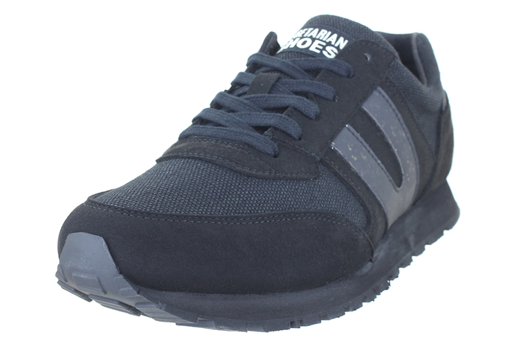 Vegetarian Shoes Vegan Runner Hemp/Cork – All Black