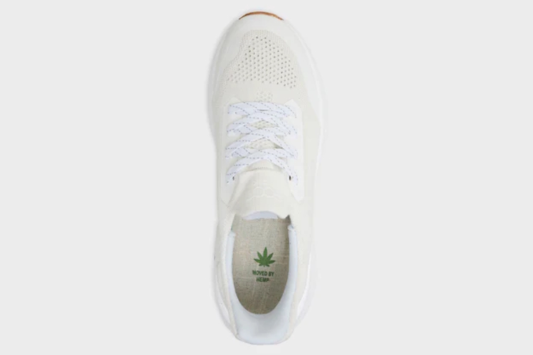8000Kicks Hemp Runners - Pearl White