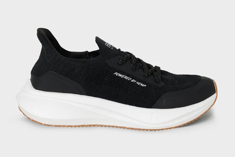 8000Kicks Hemp Runners - Black & White
