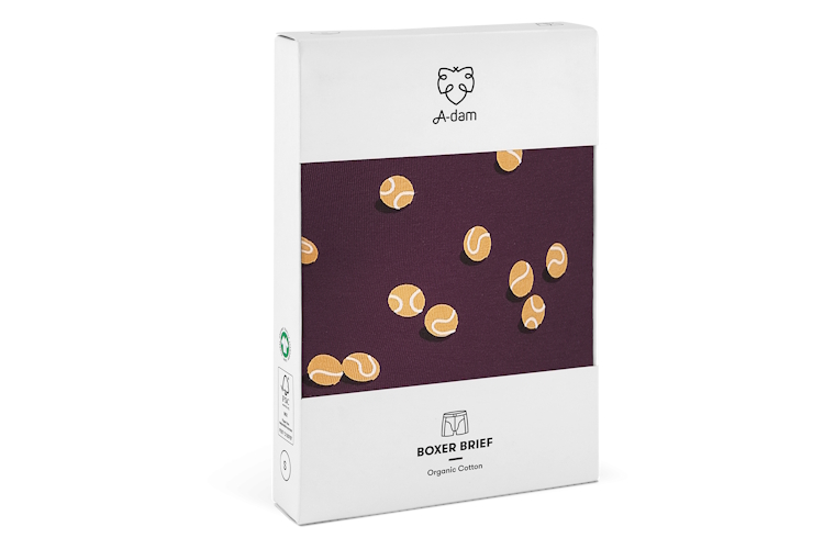A-dam Boxer Burgundy Tennis Balls