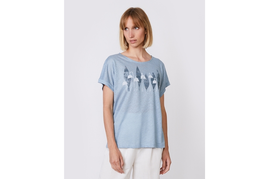 Päälä Damesshirt Lelietjes van Dalen - Ice Blue