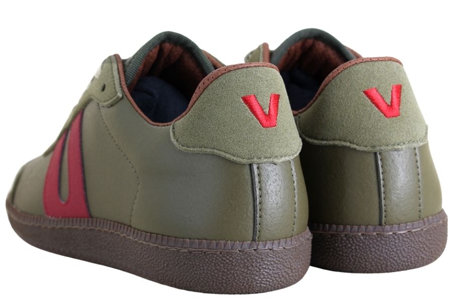 Vegetarian Shoes Cheatah - Olive/Burgundy