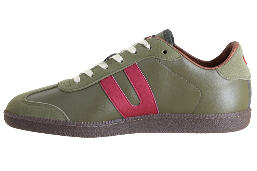 Vegetarian Shoes Cheatah - Olive/Burgundy