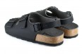 Vegetarian Shoes Three Strap Sandal - Zwart