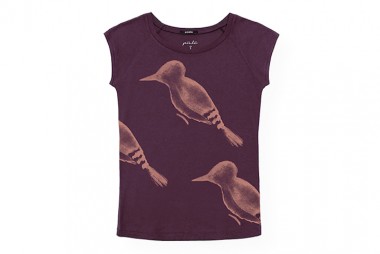 Päälä Raglan Shirt Woodpecker - Eggplant