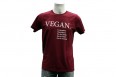 Vegan Print T-shirt - Burgundy