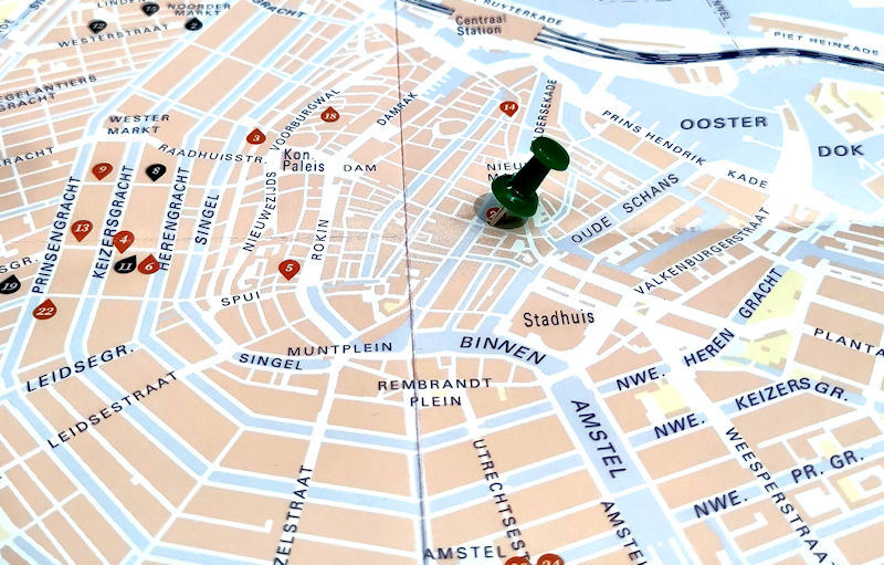 VEGA-LIFE op de kaart van Amsterdam centrum