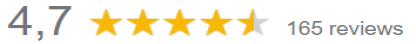 4.7 stars from Google Reviews
